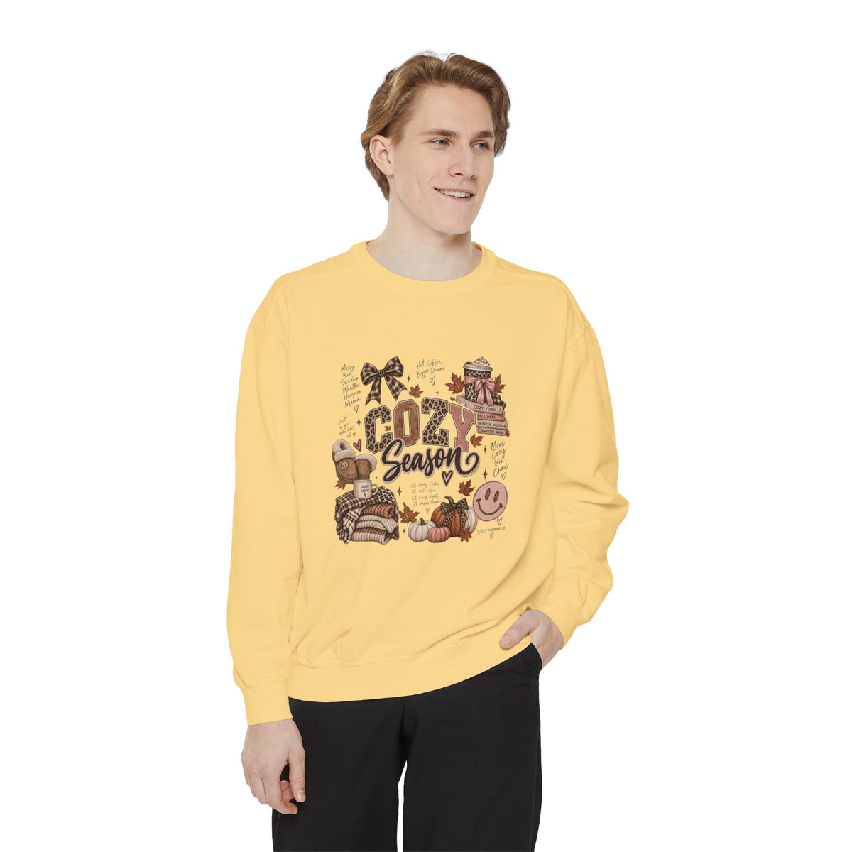 Cozy Season Sweatshirt — Autumn Comfort Graphic Sweatshirt ("Cozy Season")