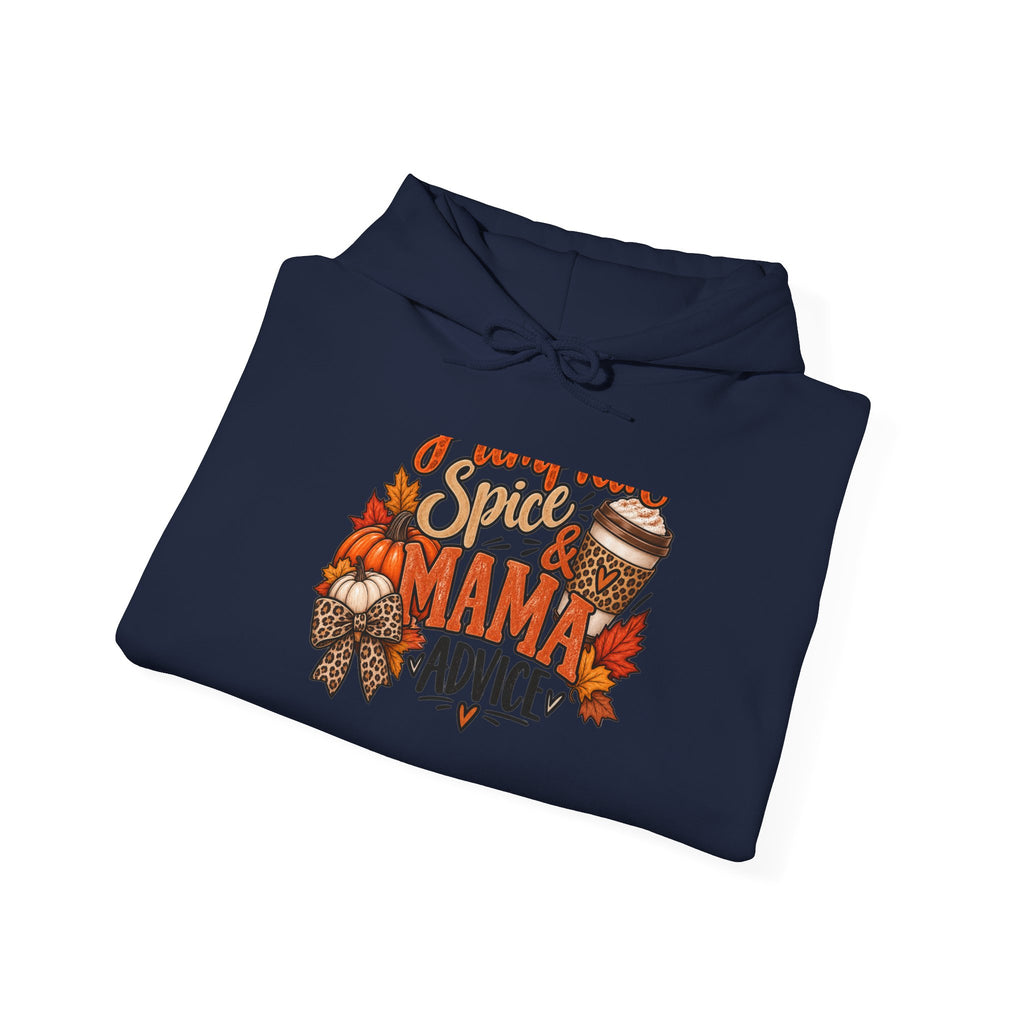 Hoodie — "Spice Mama" Autumn Pumpkin & Leaves Fall Sweatshirt