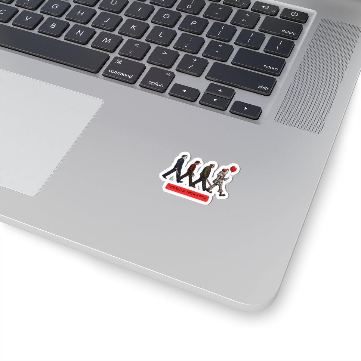 Horror Icons Sticker — "Four Killers Taking a Walk" Kiss-Cut Vinyl Decal
