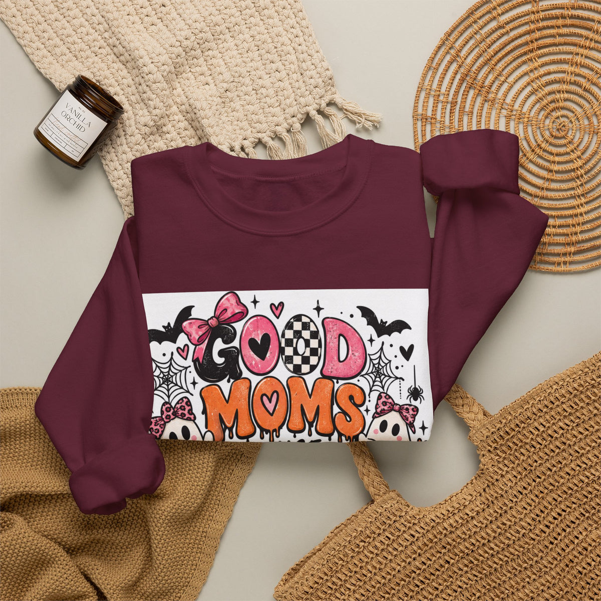 Sweatshirt — Good Moms Raise Little Monsters Halloween Crewneck