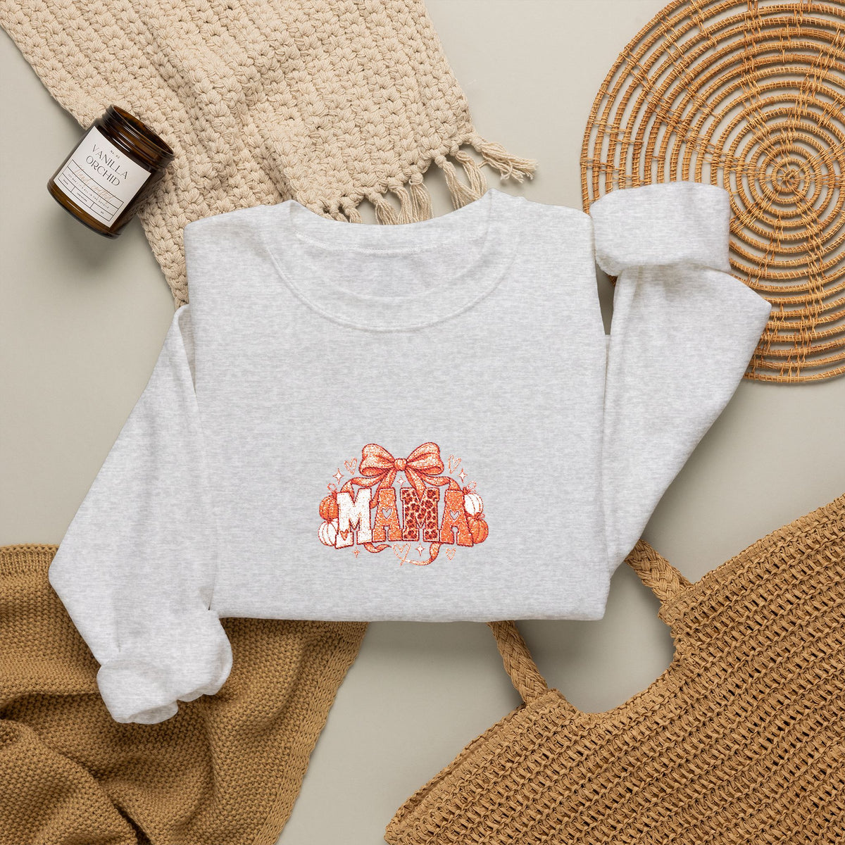 Cute Orange Kittens Crewneck Sweatshirt — Small Chest Cat Cluster Design