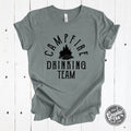 Campfire Drinking Team Heather Blue Storm Short Sleeve Tee