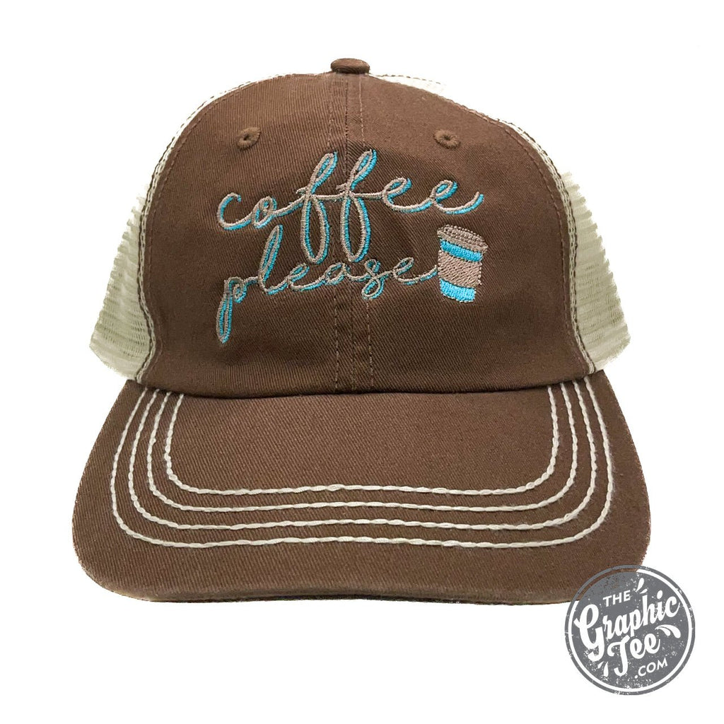 Coffee Please - Mesh Back Cap