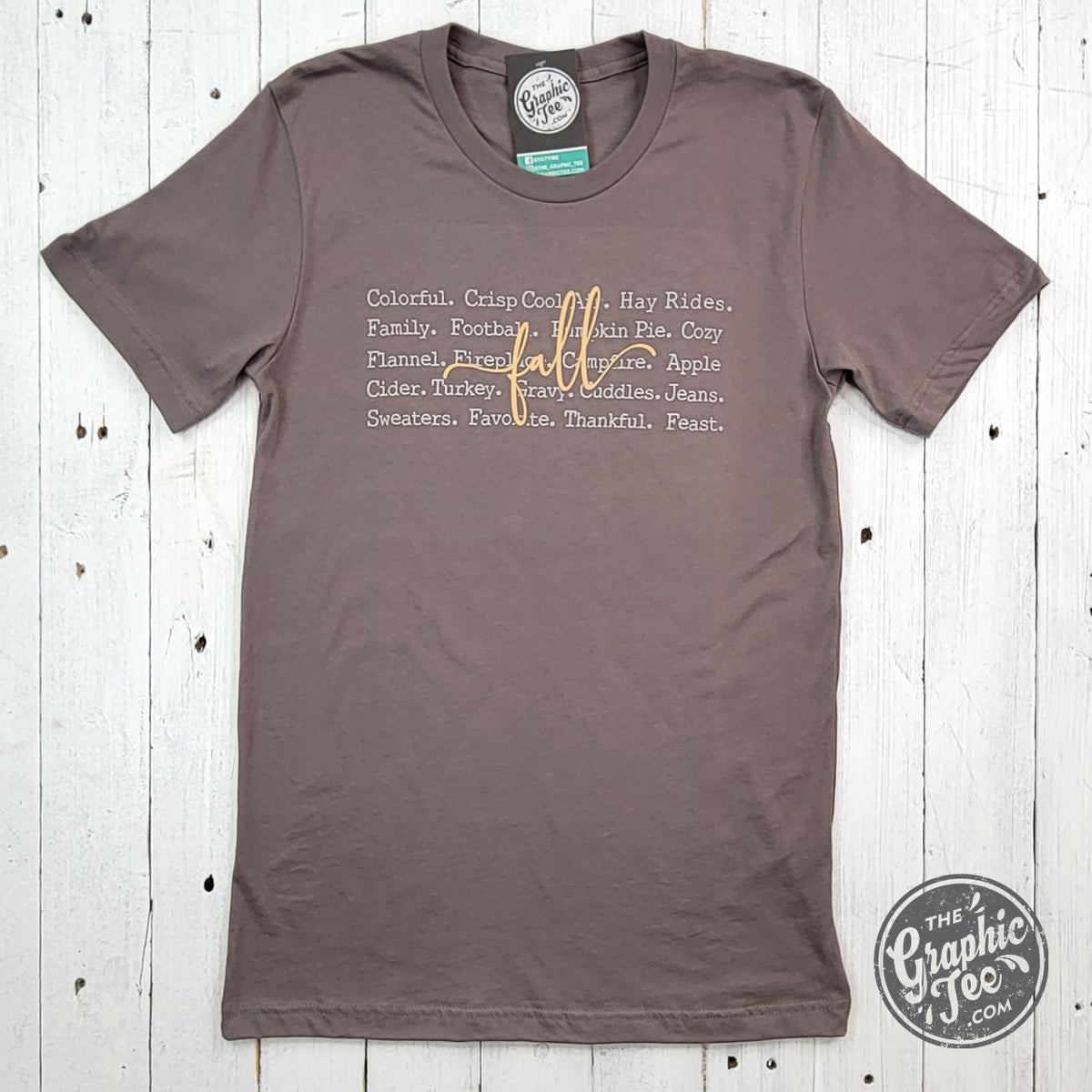 Fall Words Short Sleeve Tee