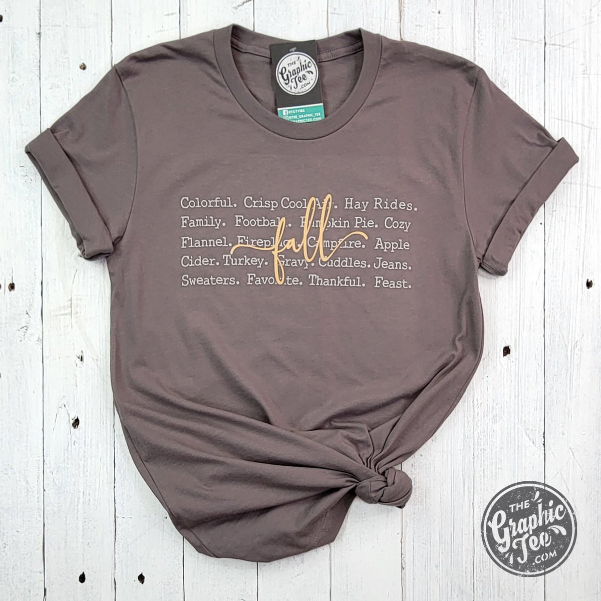 Fall Words Short Sleeve Tee