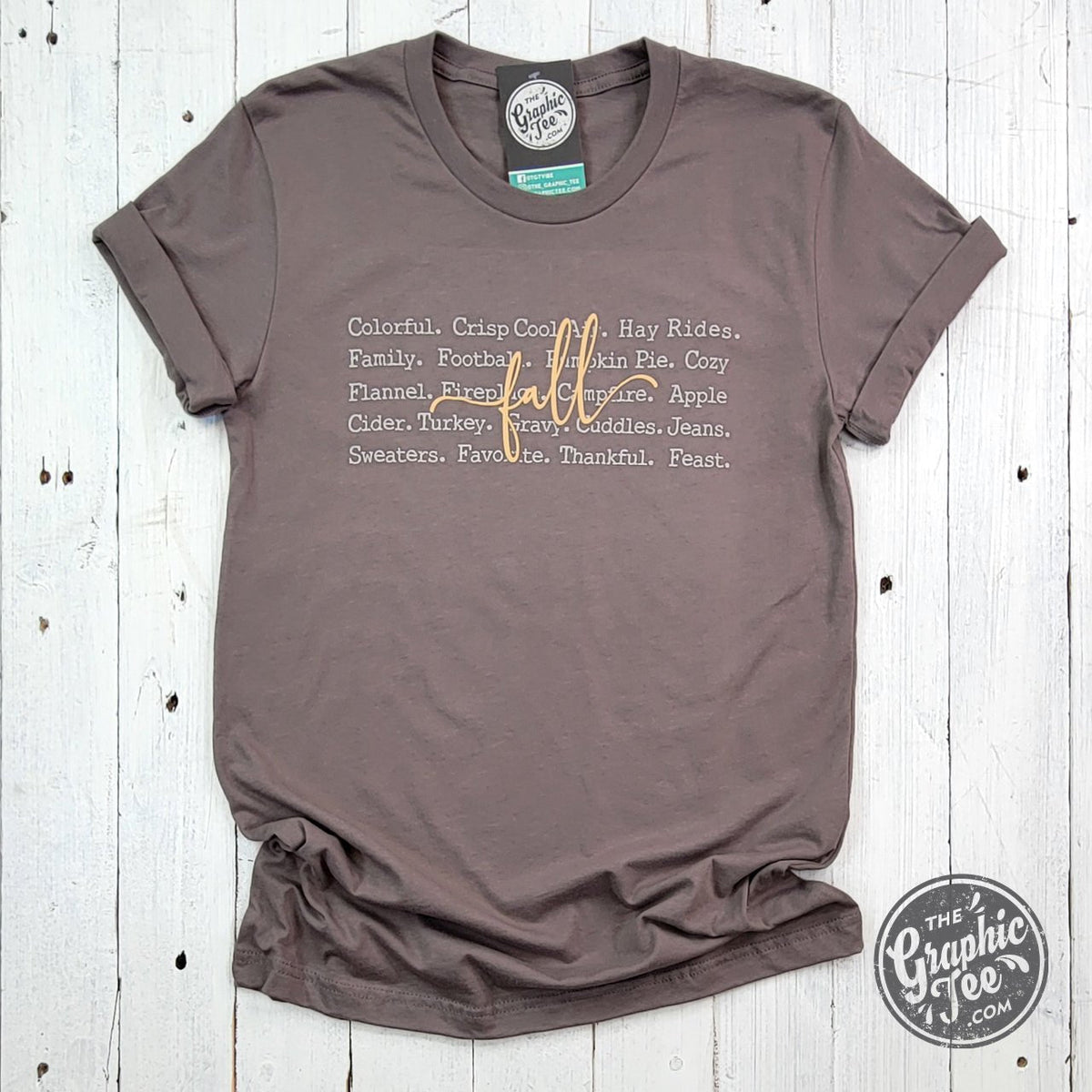 Fall Words Short Sleeve Tee