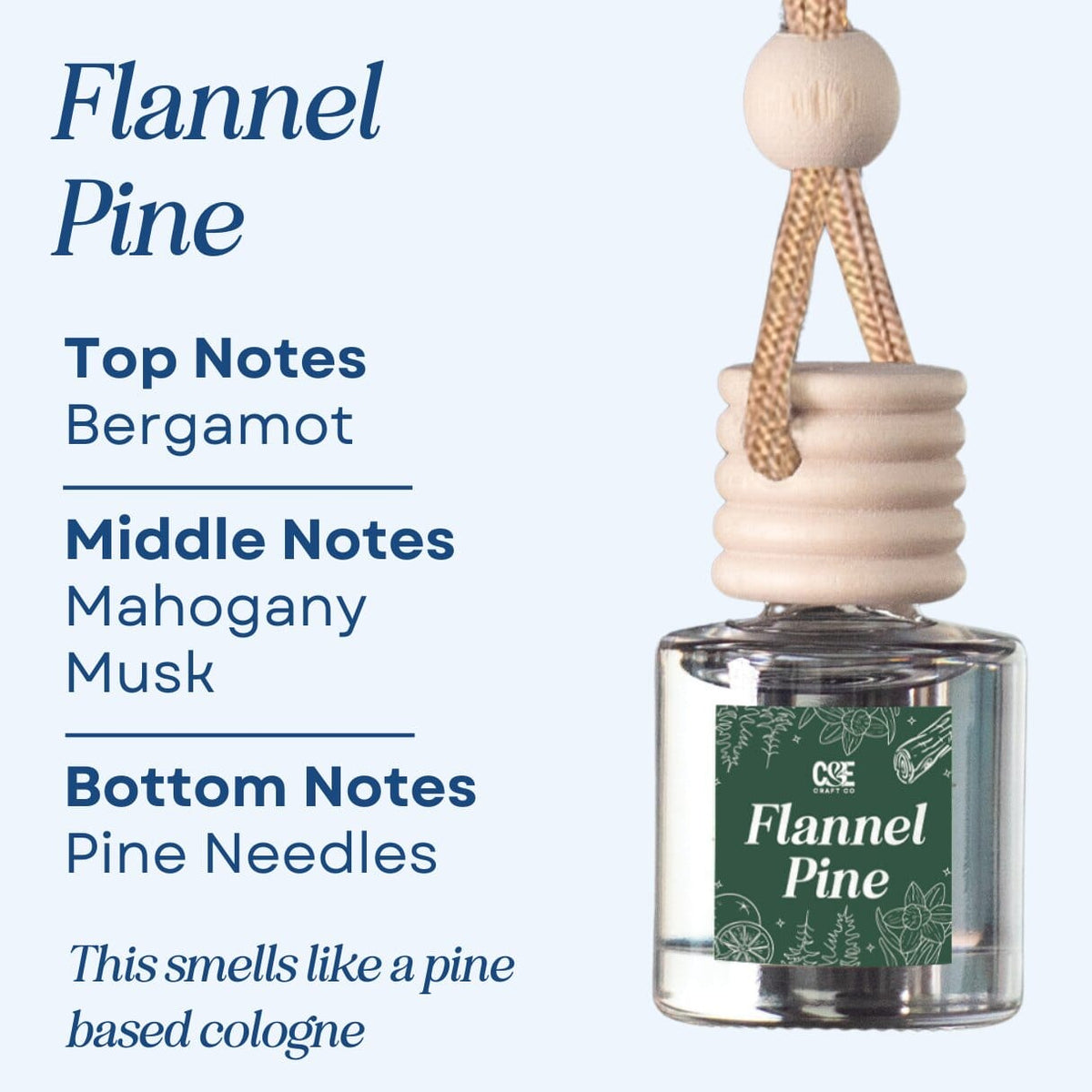 Flannel Pine Scented Car Freshener