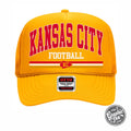 Kansas City Football Gold Foam Trucker Cap