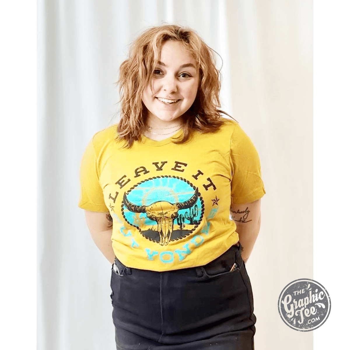 Leave It Out Yonder Mustard Short Sleeve Tee